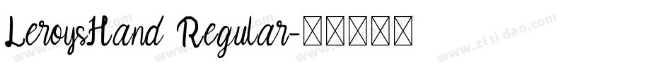 LeroysHand Regular字体转换